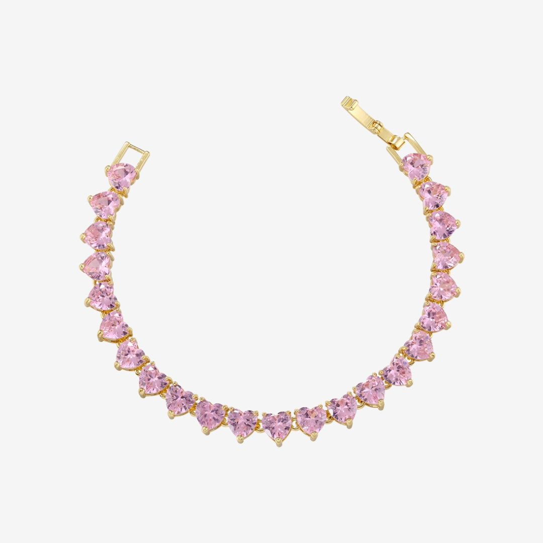 Nayeli Heart Tennis Bracelet