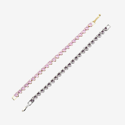 Nayeli Heart Tennis Bracelet